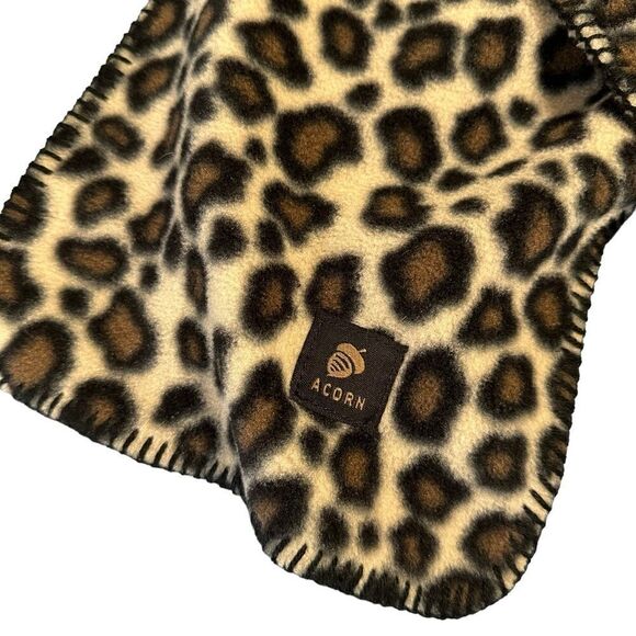 Acorn leopard print animal print fleece scarf - Picture 2 of 5